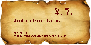 Winterstein Tamás névjegykártya